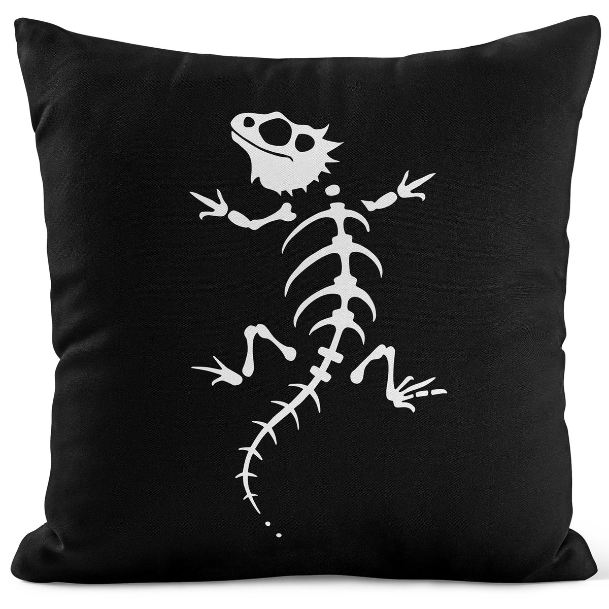 Bearded Dragon Skeleton Reversible Throw Pillow