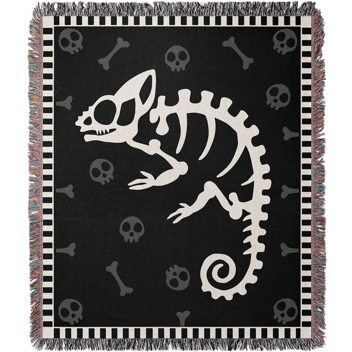 Chameleon Skeleton Woven Blanket