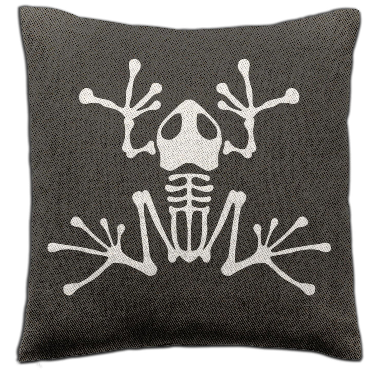Tree Frog Skeleton Woven Pillow