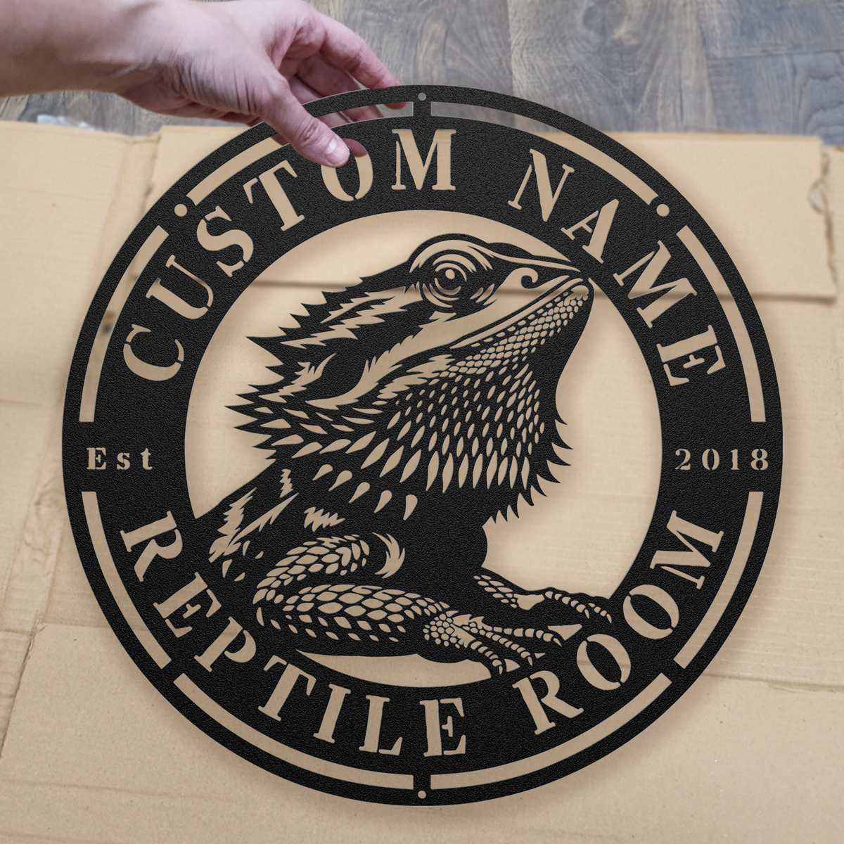 Personalized Bearded Dragon Reptile Room Sign