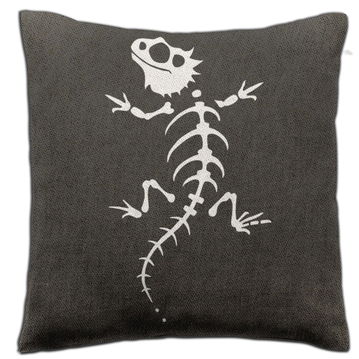Bearded Dragon Skeleton Woven Pillow