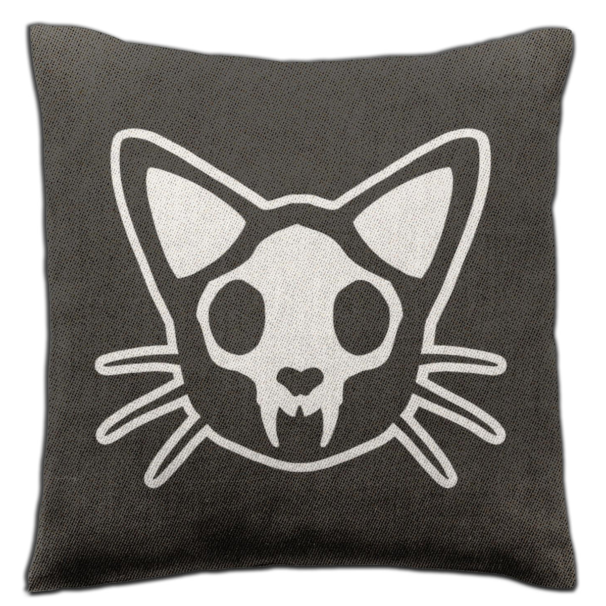 Cat Skull Woven Pillow