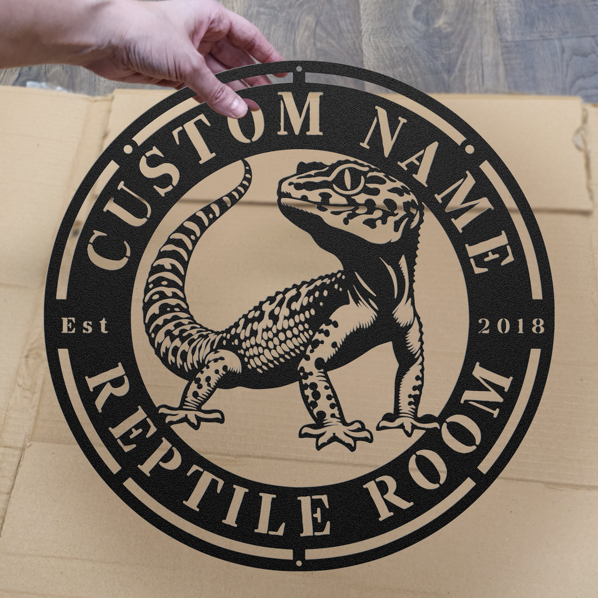Personalized Leopard Gecko Reptile Room Sign
