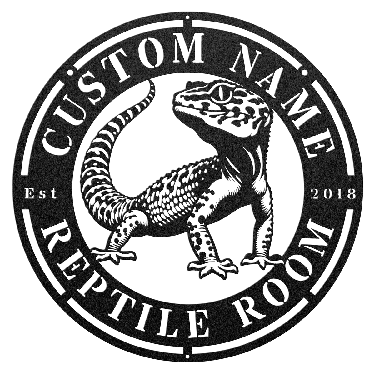 Personalized Leopard Gecko Reptile Room Sign