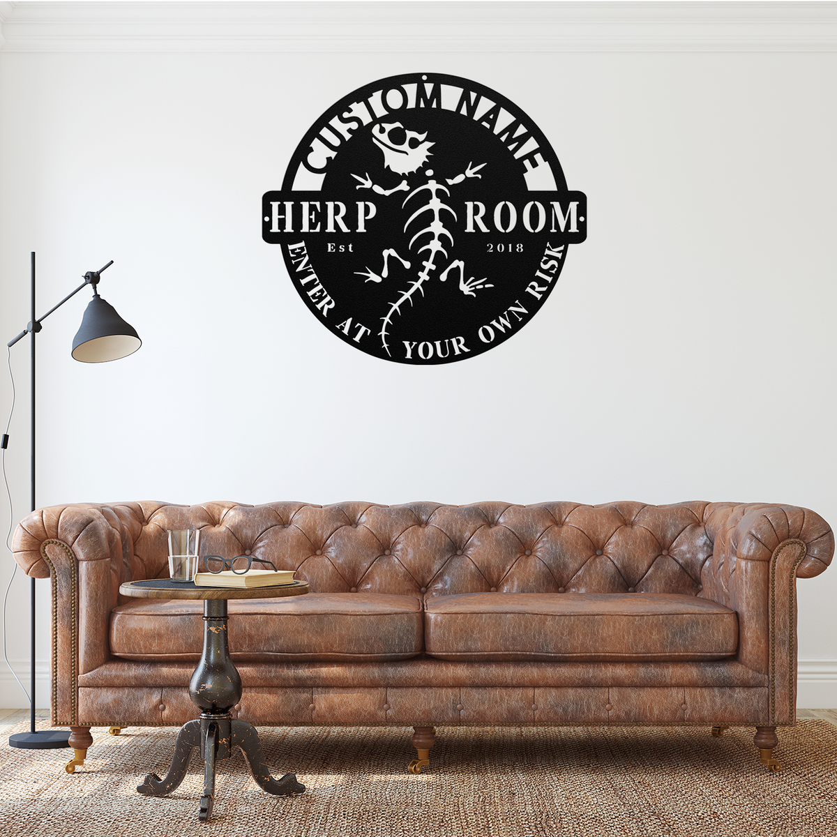 Custom Bearded Dragon Skeleton Sign