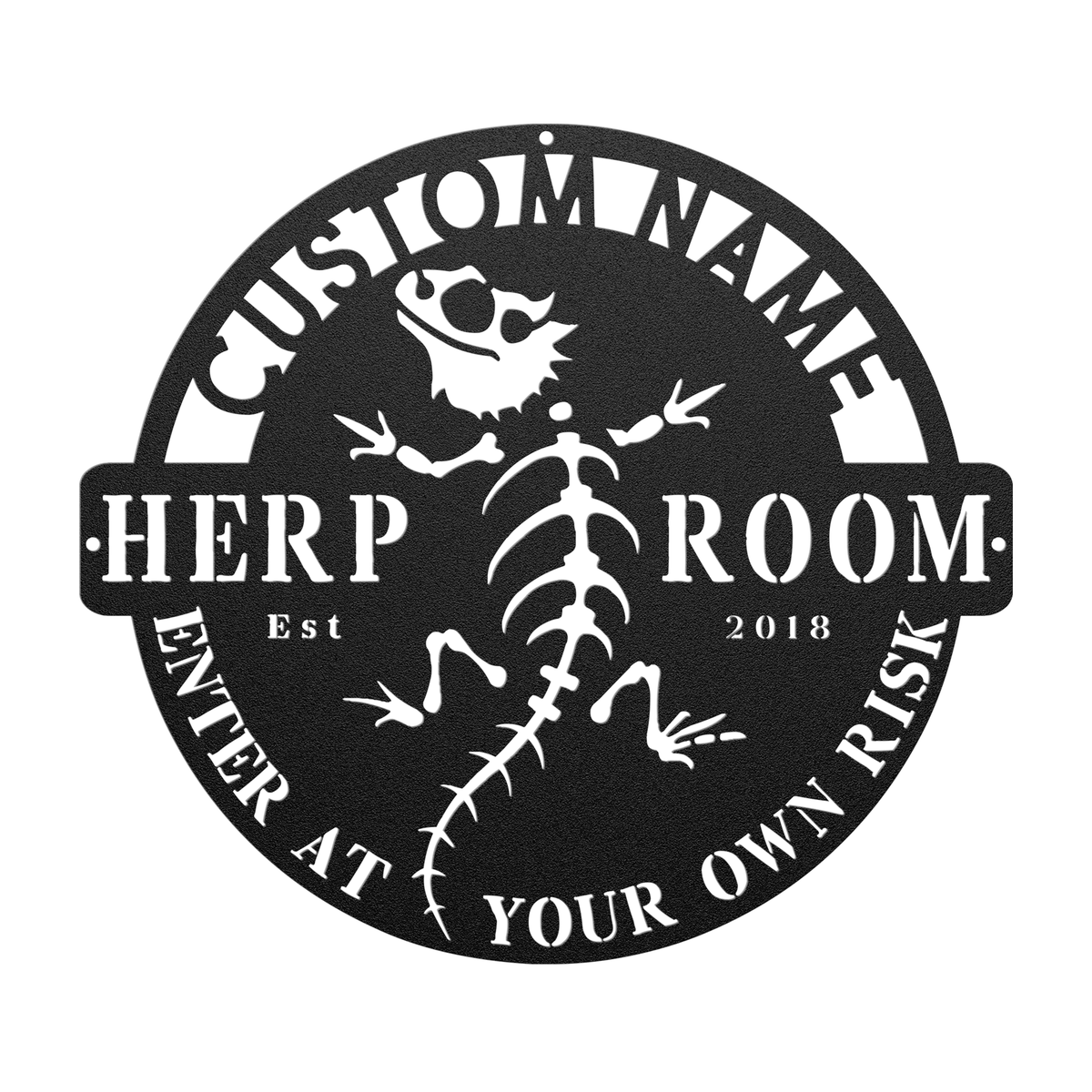 Custom Bearded Dragon Skeleton Sign