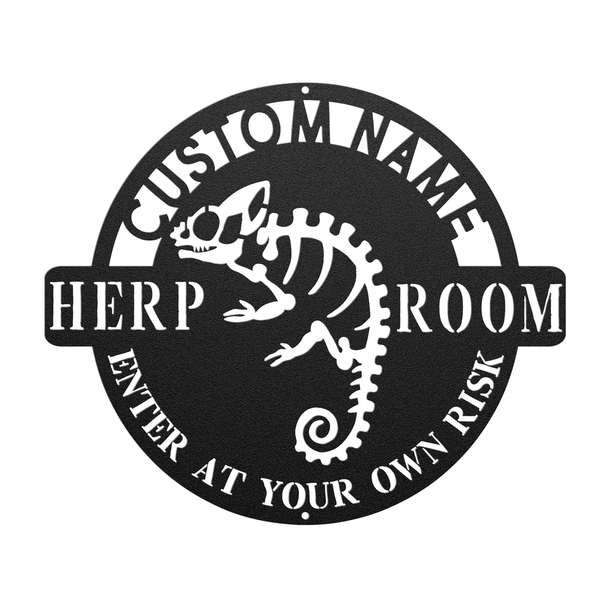 Custom Chameleon Skeleton Sign