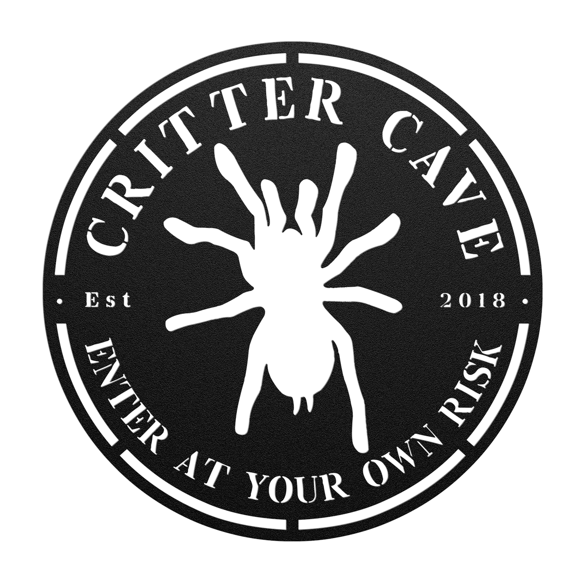 Tarantula Critter Cave Sign - Personalized Date